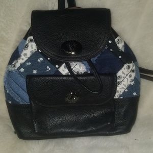 Coach denim patchwork mini backpack purse